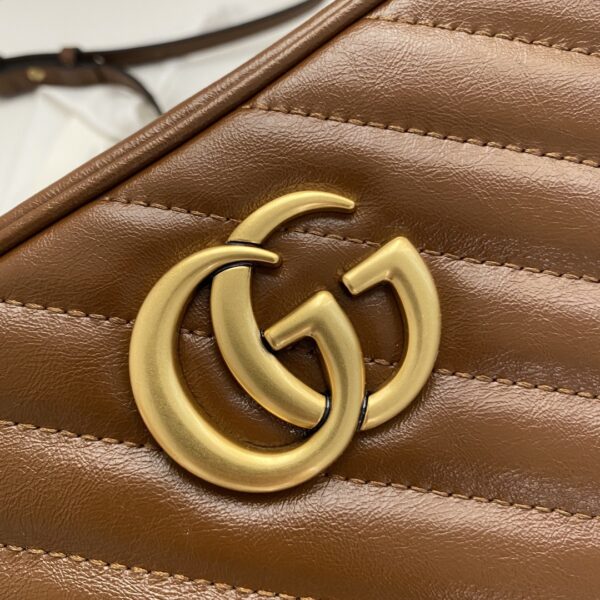 GUCCI MARMONT SMALL MATELASSÉ SHOULDER BAG BROWN 447632 0OLFT 2535 - Image 6