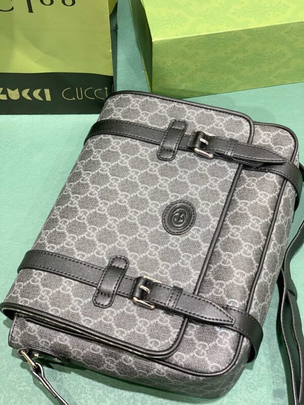 GUCCI GG MESSENGER BAG BLACK SUPREME CANVAS 28CM 658542 KGDHN 1000 - Image 4