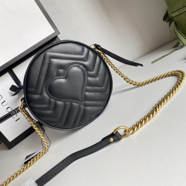 GUCCI MARMONT MINI ROUND SHOULDER BAG BLACK 550154-0OLET-1000 - Image 6