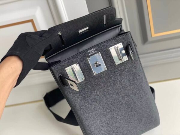 HERMES HAC A DOS TOGO BACKPACK PALLADIUM HARDWARE BLACK 29CM - Image 4
