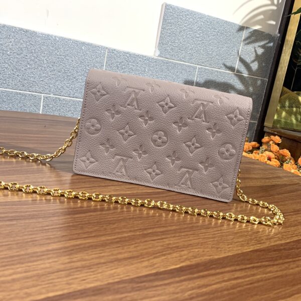 LOUIS VUITTON VAVIN CHAIN WALLET TOURTERELLE GRAY M69423 - Image 9