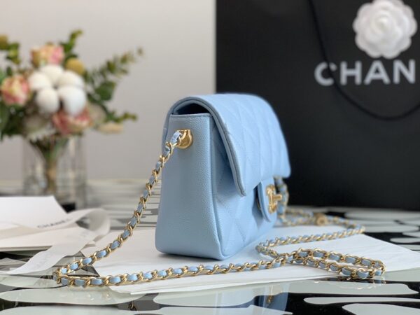 CHANEL SHOULDER BAG BLUE AS2855 19CM - Image 5