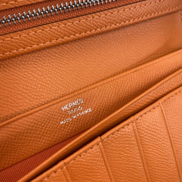HERMES BEARN WALLET EPSOM ORANGE - Image 6