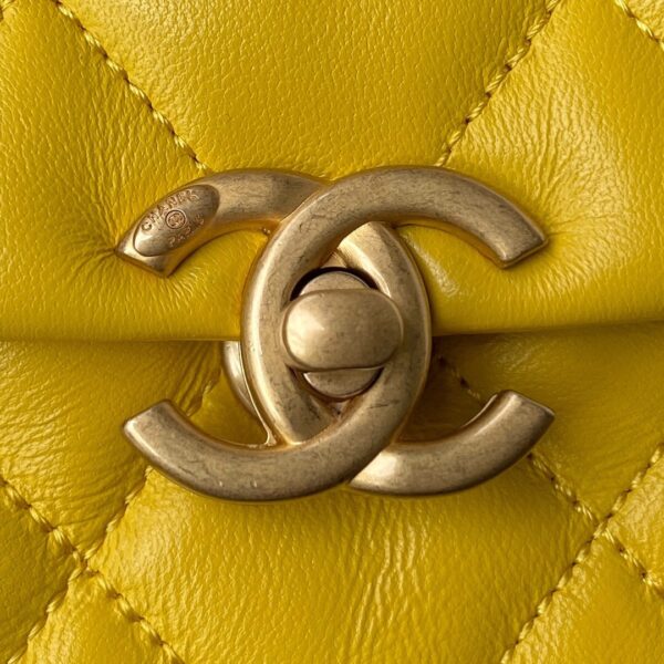 CHANEL MINI FLAP BAG YELLOW AS3205 - Image 7