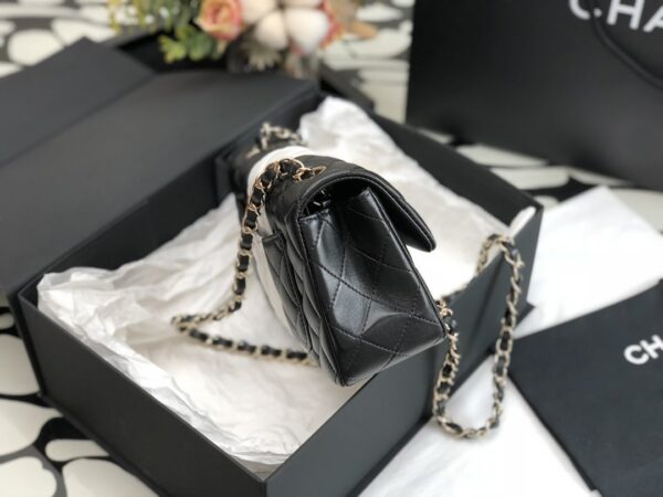CHANEL TIMELESS CLASSIC FLAP BAG BLACK 20CM - Image 5