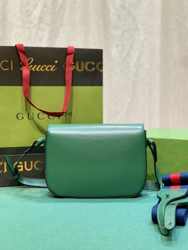 GUCCI HORSEBIT 1955 SMALL SHOULDER BAG GREEN LEATHER 20.5CM 726226 AABE1 3152 - Image 2