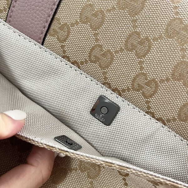 GUCCI MONOGRAM GG BUM BAG BELT POUCH WAIST BAG BEIGE ROSE - Image 7
