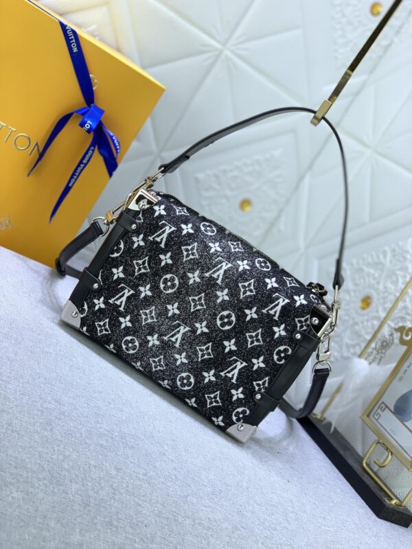 LOUIS VUITTON SIDE TRUNK DENIM BLACK 21CM M59361 - Image 4