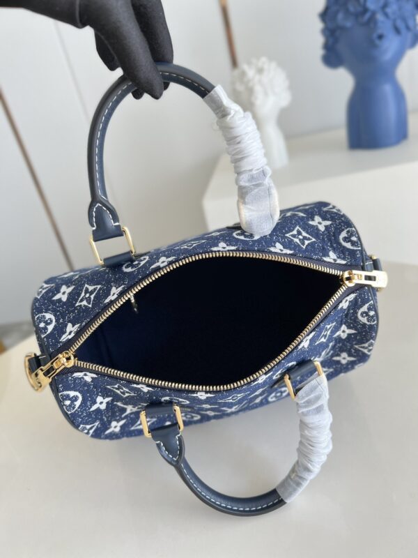 LOUIS VUITTON SPEEDY BANDOULIÈRE 25 NAVY BLUE M59609 - Image 9