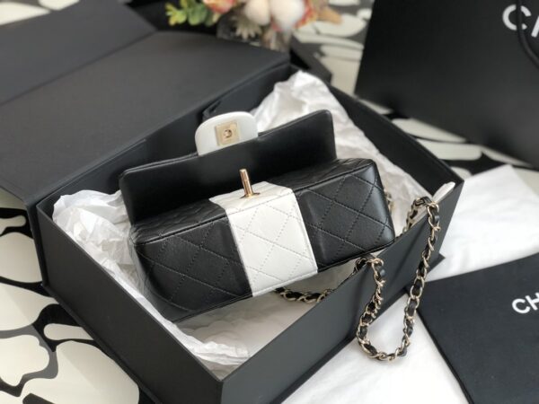 CHANEL TIMELESS CLASSIC FLAP BAG BLACK 20CM - Image 6