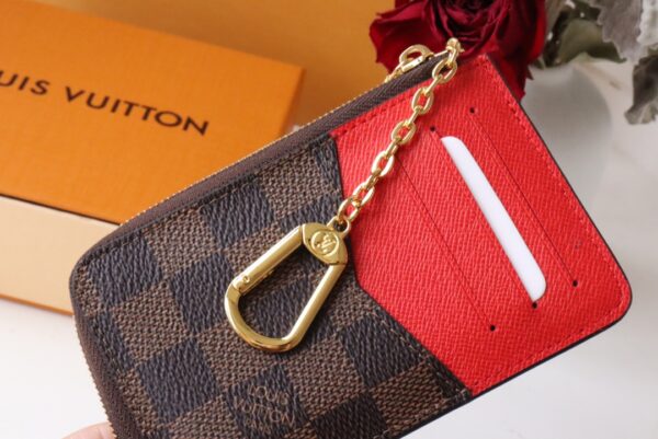 Louis Vuitton Card Holder Recto Verso Damier Ebene Red N60406 - Image 4