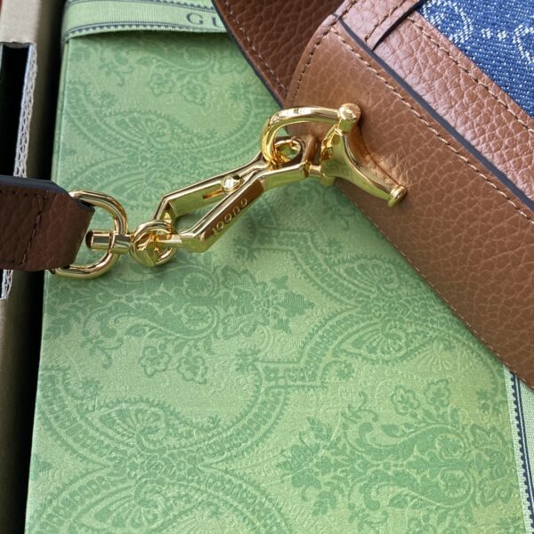 GUCCI HORSEBIT 1955 MINI BAG DARK BLUE AND IVORY ECO 658574 2KQPG 8391 - Image 6