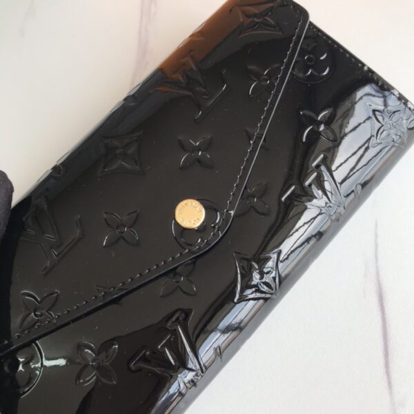 LOUIS VUITTON SARAH MONOGRAM WALLET BLACK 19CM - Image 4