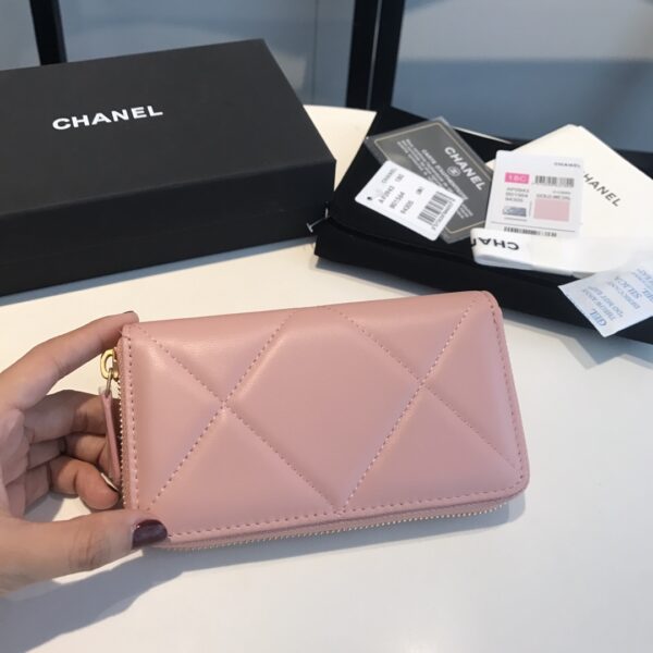 CHANEL CC LOGO WALLET LIGHT PINK 16.5CM - Image 5