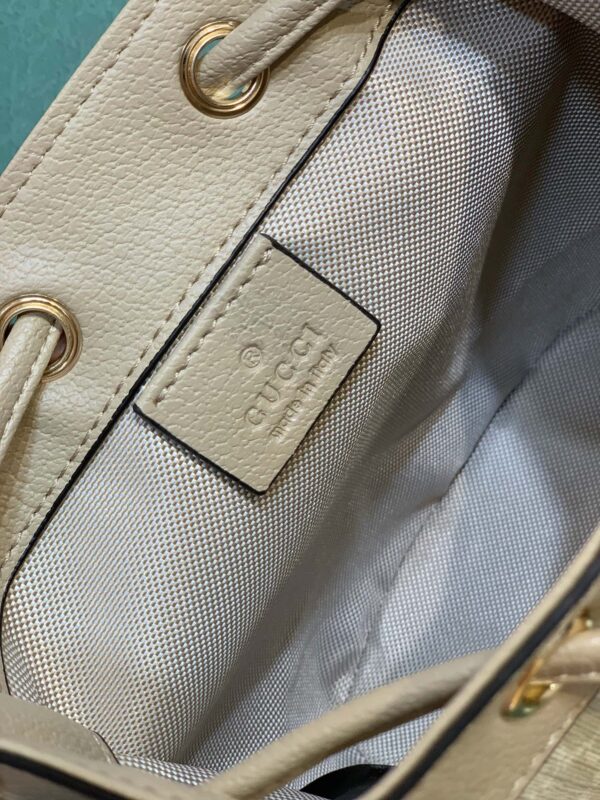 GUCCI OPHIDIA GG MINI BUCKET BAG WHITE 18CM 550620 UULEG 9682 - Image 5
