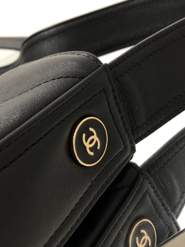 CHANEL CC HOBO HANDBAG 23CM BLACK AS2844 - Image 3