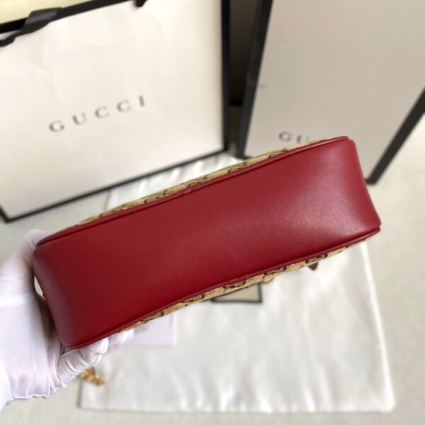 GUCCI MARMONT SMALL SHOULDER BAG RED BEIGE 24CM - Image 4