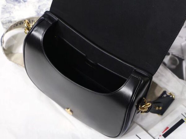 DIOR LARGE BOBBY BAG BLUE DIOR OBLIQUE EMBROIDERY BLACK 27CM M9320UMOB M941 - Image 3