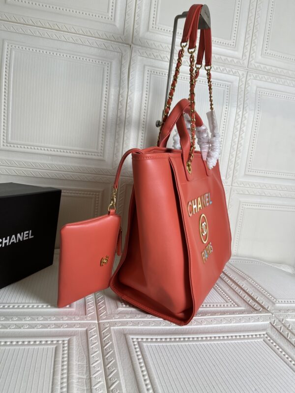 CHANEL LARGE SHOPPING BAG 38CM RED A66941 - Image 9