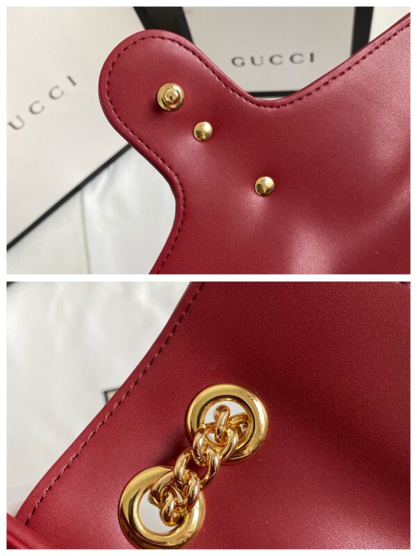 GUCCI GG MARMONT SHOULDER BAG RED 26CM 446744 HVKEG 8561 - Image 7