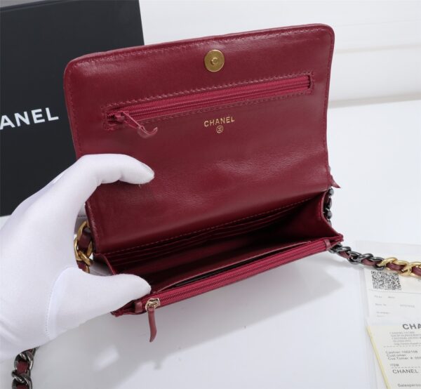CHANEL 19 CROSSBODY BAG DARK RED AP0957 - Image 10