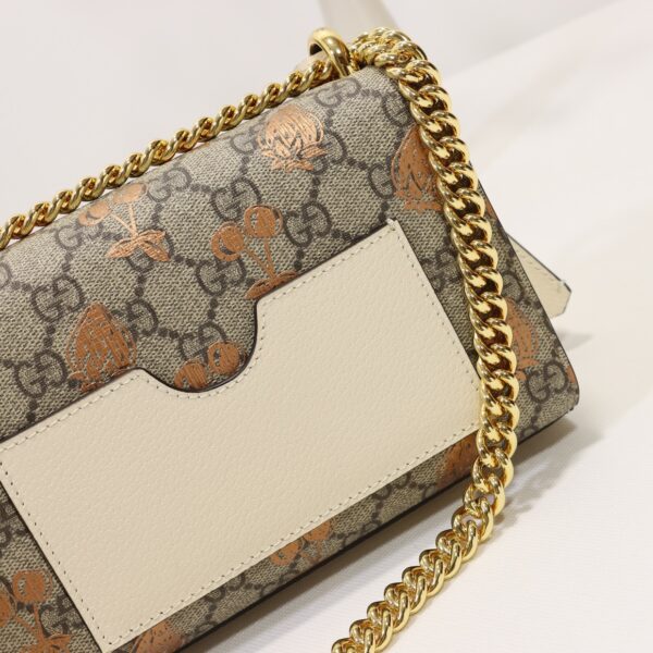 GUCCI PADLOCK SMALL BERRY SHOULDER GG SUPREME CANVAS 20CM 409487 UM6AG 8295 - Image 6