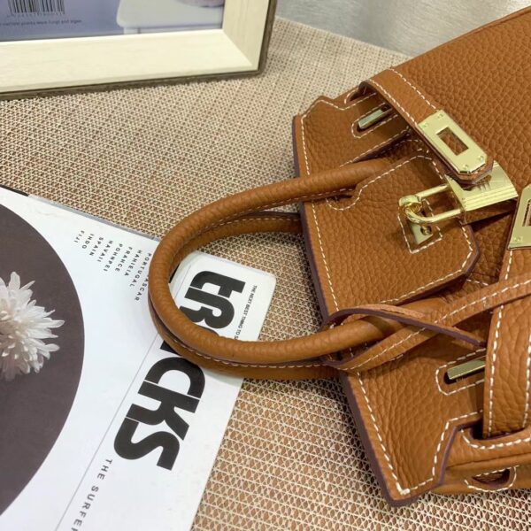 HERMES BIRKIN MINI GOLD HARDWARE EPSOM BROWN 20CM - Image 6