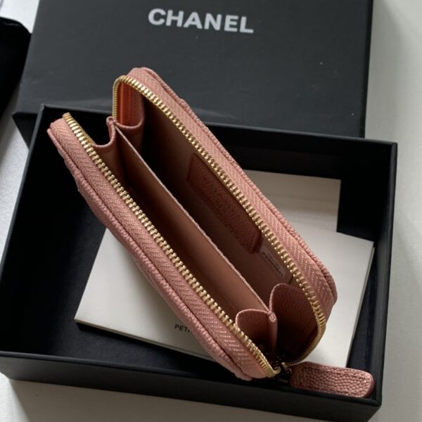CHANEL ZIPPED COIN PURSE PINK AP1650 - Image 4