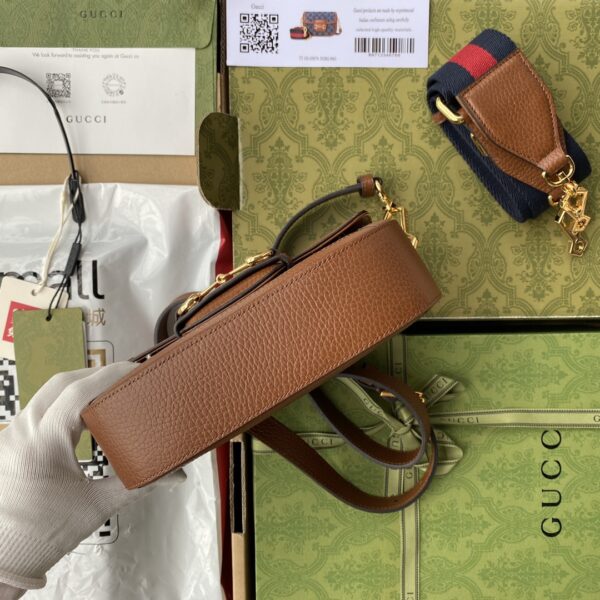 GUCCI HORSEBIT 1955 MINI BAG DARK BLUE AND IVORY ECO 658574 2KQPG 8391 - Image 7