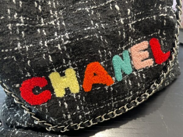 CHANEL WOMEN'S HANDBAG BLACK 30CM AS3261 B09562 NK815 - Image 6