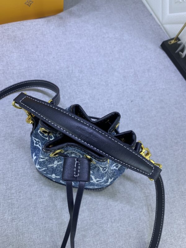 LOUIS VUITTON NANO NOÉ BLUE DENIM 16CM - Image 8