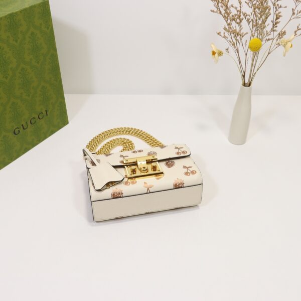 GUCCI PADLOCK SMALL BERRY SHOULDER BAG IN WHITE 20CM - Image 7