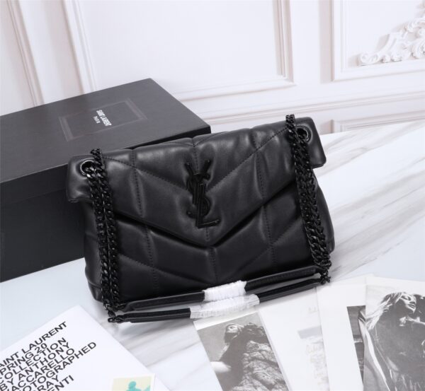 SAINT LAURENT PUFFER SMALL CHAIN BAG IN QUILTED BLACK NOIR 5774761EL081000 - Image 10