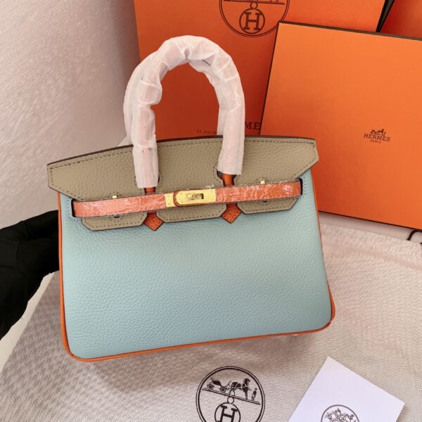 HERMES BIRKIN MINI GOLD HARDWARE EPSOM MULTICOLOR 20CM - Image 5