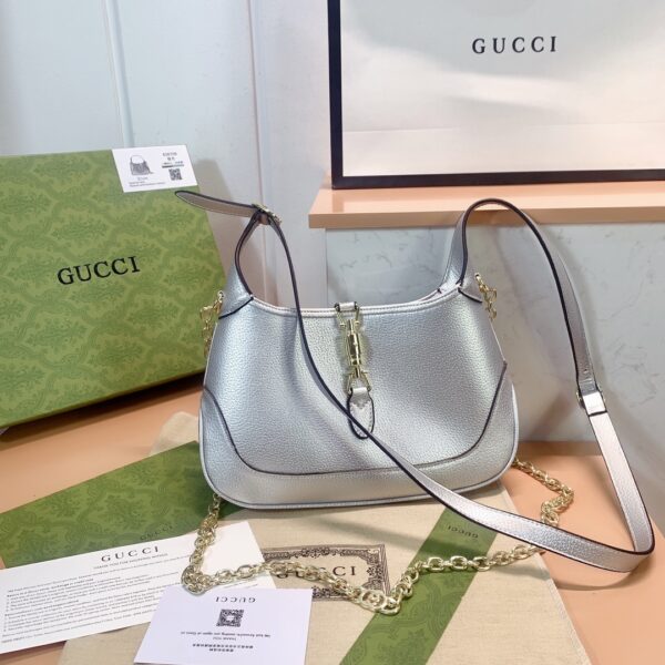 GUCCI JACKIE 1961 LAME MINI BAG SILVER 675799 1TR0G 8106 - Image 8