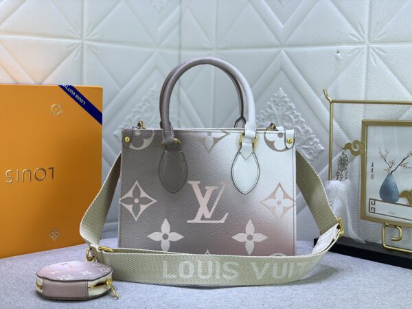 LOUIS VUITTON ONTHEGO SUNSET GRAY 25CM - Image 6