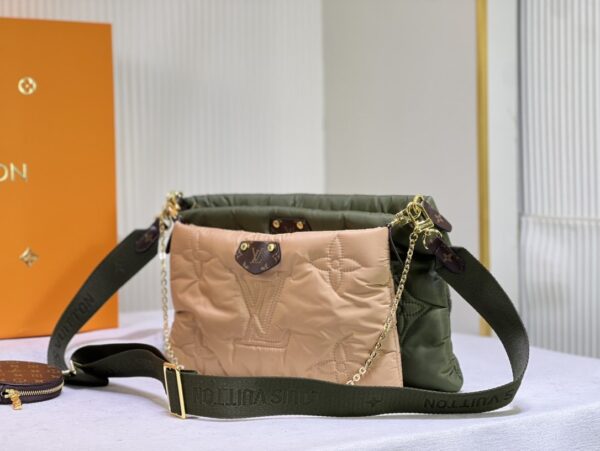 LOUIS VUITTON MAXI MULTI POCHETTE ACCESSOIRES BEIGE GREEN 34CM M58977 - Image 7