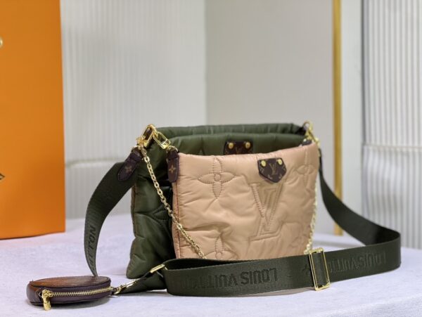 LOUIS VUITTON MAXI MULTI POCHETTE ACCESSOIRES BEIGE GREEN 34CM M58977 - Image 8