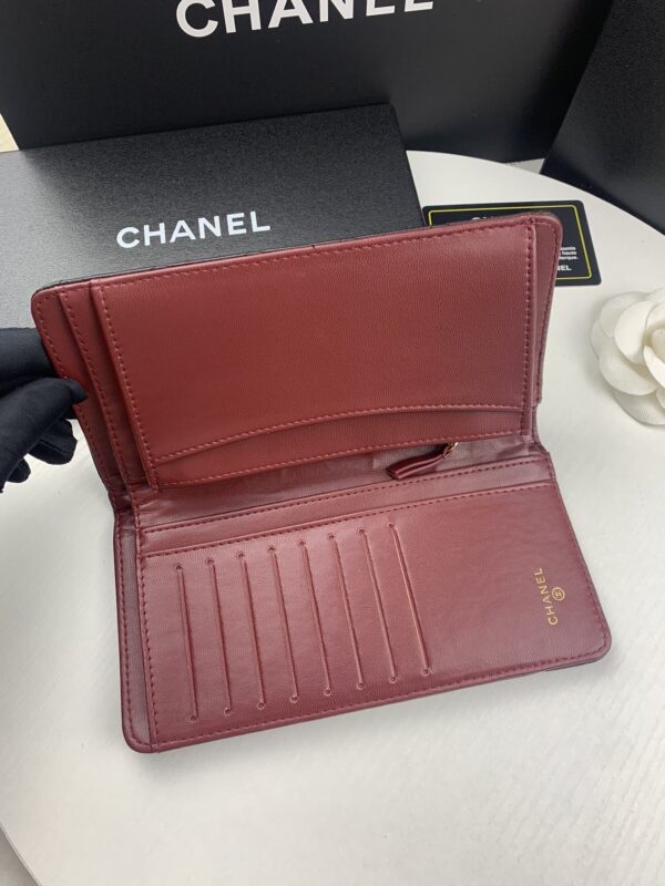 CHANEL BLACK QUILTED CLASSIC LONG FLAP WALLET 19.5CM - Image 4