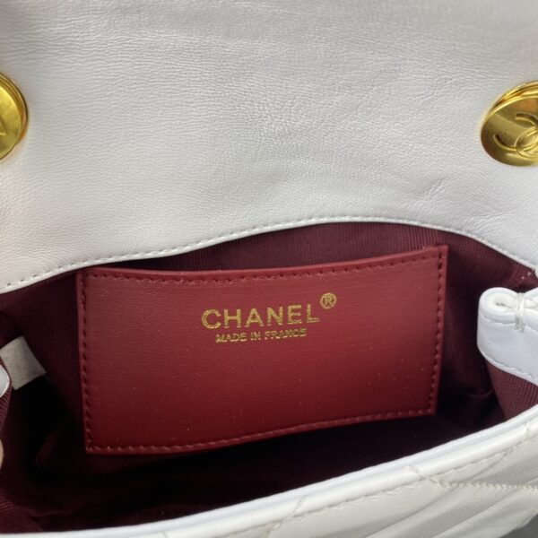 CHANEL MINI CC MATELASSE FLAP WHITE 18CM - Image 8