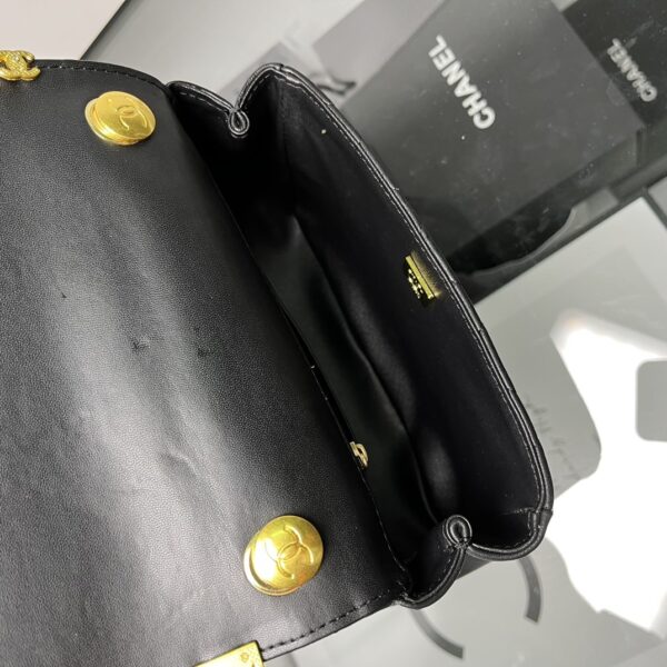 CHANEL MINI FLAP BAG BLACK 19.5CM AS3731 B10111 94305 - Image 8