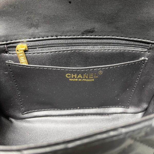 CHANEL MINI FLAP BAG BLACK 19.5CM AS3731 B10111 94305 - Image 9