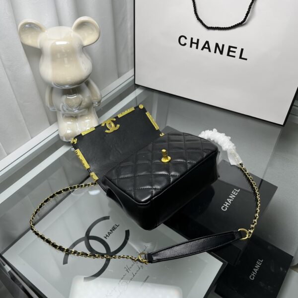 CHANEL MINI FLAP BAG BLACK 19.5CM AS3731 B10111 94305 - Image 3