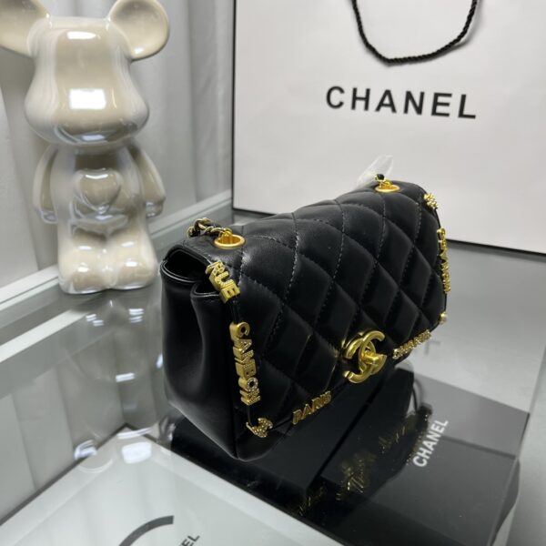 CHANEL MINI FLAP BAG BLACK 19.5CM AS3731 B10111 94305 - Image 2