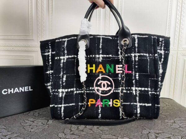 CHANEL LARGE SHOPPING BAG BLACK 35CM A66941 B09275 NK815 - Image 9