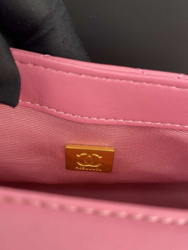 CHANEL MINI FLAP BAG PINK 18CM AS3205 - Image 2