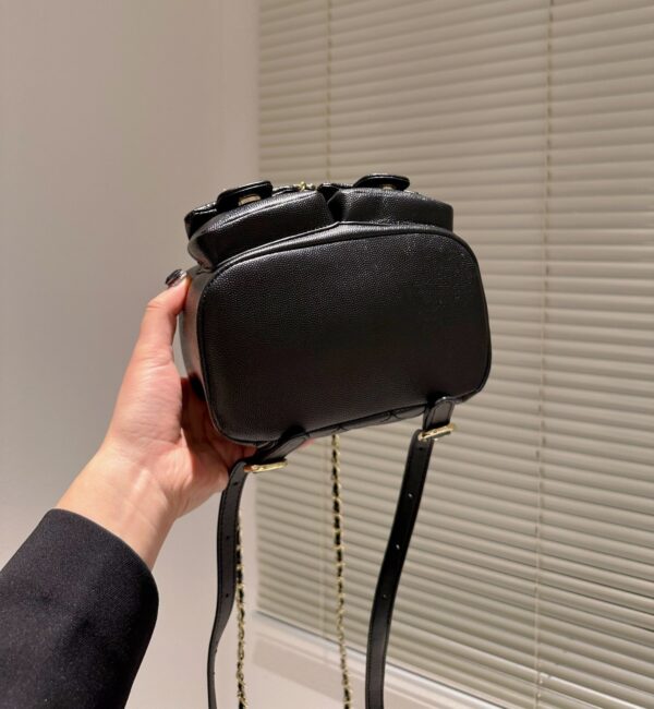 CHANEL SMALL BACKPACK BLACK 18CM - Image 2