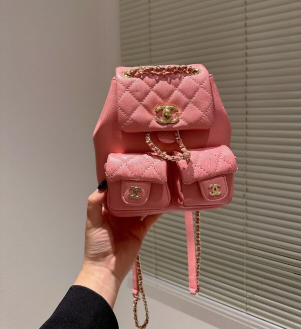 CHANEL SMALL BACKPACK PINK 18CM - Image 2