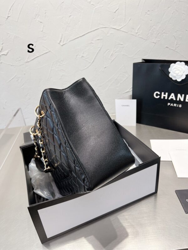 CHANEL GRAND SHOPPING TOTE BAG BLACK CAVIAR 34CM - Image 2