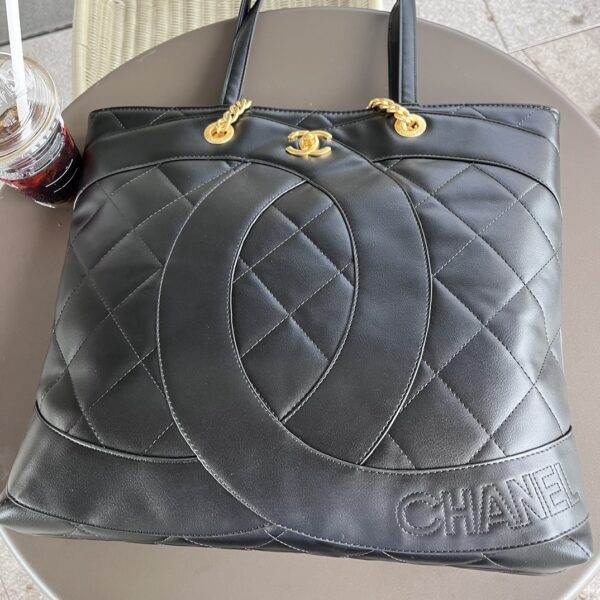 CHANEL CC CAVIAR SHOPPING BAG BLACK 37CM - Image 3